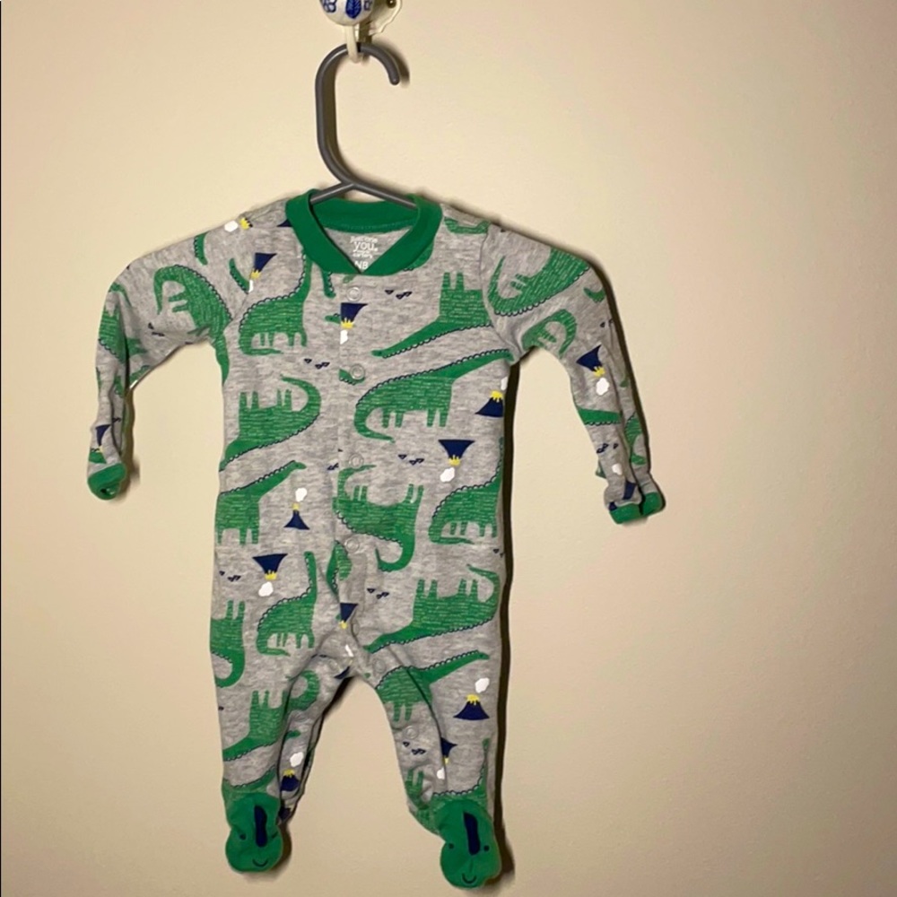 Dino onesie snaps